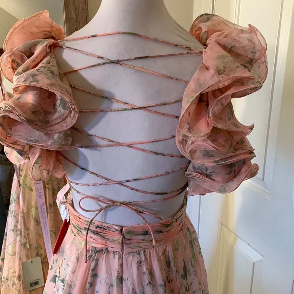 Mac Duggal Floral Pink Maxi Dress - Picture 11 of 15